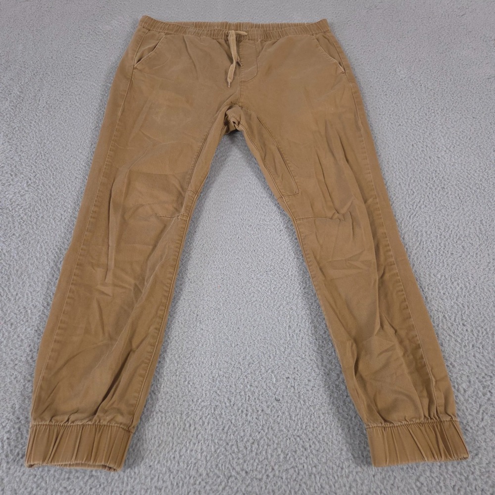 PacSun Pants Mens Large Skinny Joggers Pull On Drawstring Khaki Outdoor Hiking